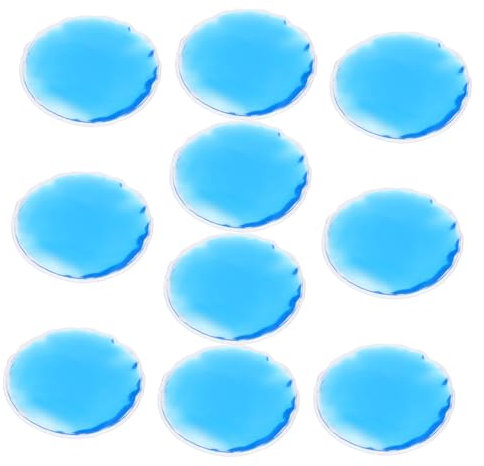 OSOLADY 10stücke Runde Kühlpads Für Augen Mit Gel Wiederverwendbar Duale Kalt Warmtherapie Lindert Augenschwellungen Und Augenmüdigkeit Pvc-material Für Empfindliche Haut Und Schlafzeit