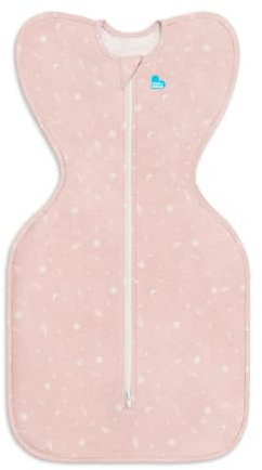 Love To Dream Swaddle Up Bamboo, Small 3.5-6 kg, Maple Pink, Snug Fit Supports Good Sleep, 1.0 Tog Suitable for Moderate Temperature (20-24°C), Machine Washable & Double Zip for Easy Nappy Change