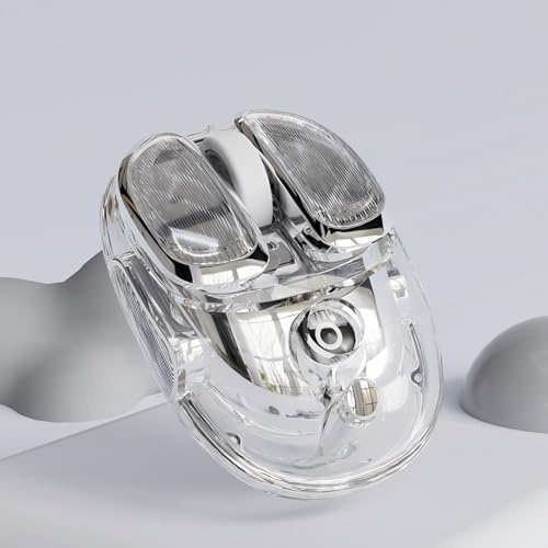 SEUNKWANG Q9 Souris sans fil transparente avec éclairage RVB, Bluetooth compacte multi-appareils et souris d'ordinateur 2,4 G, rechargeable, clics silencieux, 4800 DPI mignonnes souris pour ordinateur