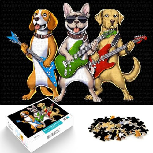 teenagers 1000 Piece Jigsaw Puzzle Dogs Heavy Metal Interessante Stressreduzierung Geschenke für Freunde und Familie38x26cm