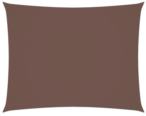 Sonnensegel Rechteckig, Markise mit Ösen für Terrasse, Garten, Partys und Outdoor-Aktivitäten, wasserdicht und UV-beständig, 5x7 m Braun Oxford-Gewebe