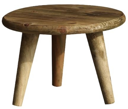 Hperu Pflanzenhocker, 9 runde Pflanzenständer aus Holz, dekorativer Kleiner Holzhocker, für Blumentöpfe, drinnen, draußen, Garten, Terrasse, Ausstellungsständer, Holz für Pflanzen