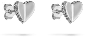 s.Oliver Damen Schmuck – Herz Halsketten, Armbänder, Ohrstecker & Creolen aus 925 Silber mit Steinen & feinen Details – Elegant & Zeitlos – Perfekte Geschenkidee