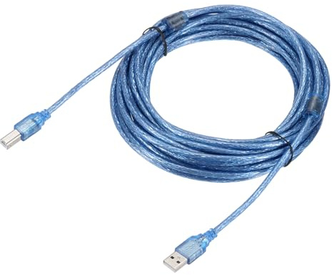 QUARKZMAN Câble USB 2.0 Pour Imprimante, 10m USB Type A Mâle Vers Type B Mâle Cordons Haute Vitesse Pour Scanner Pour Ordinateur Portable Connecter À Imprimante, Bleu