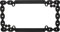 Cruiser Accessories 20500 Ketten-Kennzeichenrahmen, flach, schwarz, mit Verschlusskappen