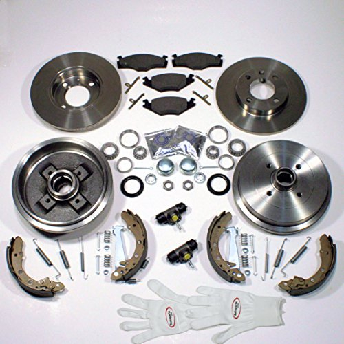 Autoparts-Online Set 60002152 Bremsscheiben Bremsen Bremsbeläge vorne Bremstrommeln Backen Zubehör Radzylinder Radlager für hinten