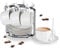 YOLIFE Tea Cups and Saucers Set of 6, 220ML Porcelain Coffee Cups and Sacuers with Holder and Spoons for Office Home Coffee Bar