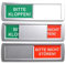 1 GROßES Bitte KLOPFEN/Bitte Nicht STÖREN Schild 17,5x5cm NEU:Magnete im Rahmen arretieren Gebogene Metallschiebeeinheit in Position: Gut mit Ellbogen bedienbar Metallic-Lack&3M Qualitätsklebefläche