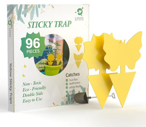 96 Stück klebrige Obstmücken, für drinnen und draußen