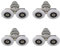 Doppie Ruote per Porte Della Doccia Rullo Doccia di Ricambio Porta Doccia Rulli per Box Doccia Bathroom Ruota Superiore e Inferiore Per Spessore Del Vetro 4-6mm(Double Wheel),Lunga Durata,25mm 4 PCS