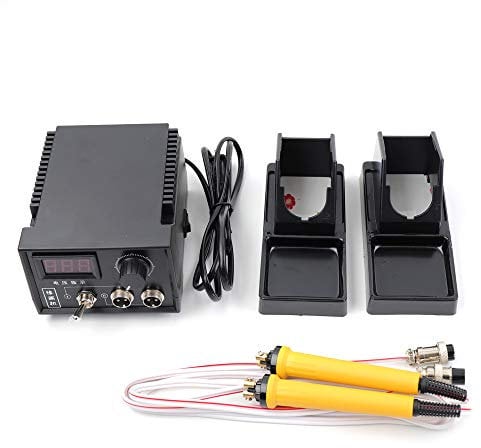 60W Brandmalmaschine,Regelbarer Brandmalerei Set,Pyrographie-Maschine,Digitalanzeige,mit 19*Nichrome Feder,220v