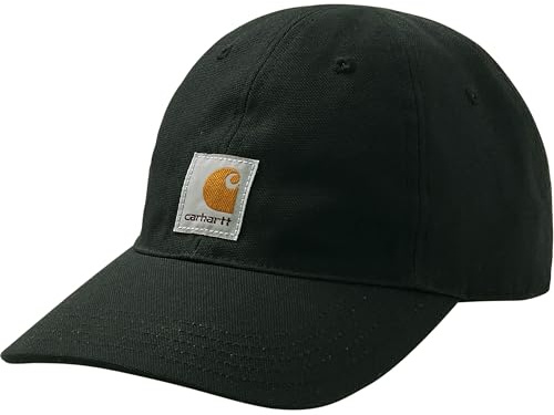 Carhartt Little Kid Signature Canvas Baseball Cap Hat, Caviar Black, Caviar Black