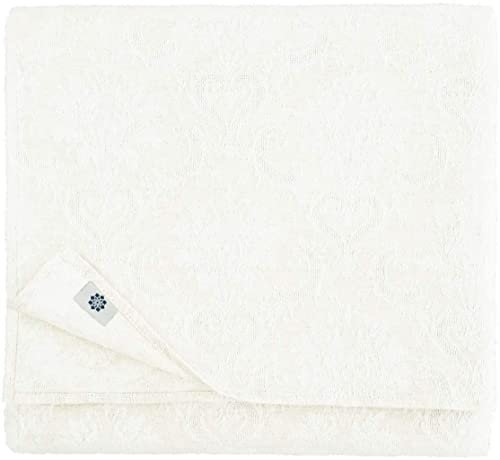 Linen & Cotton Jacquard Damast Tischdecke Waverly, 46% Leinen, 54% Baumwolle - 147 x 350cm, Weiß/Weiss