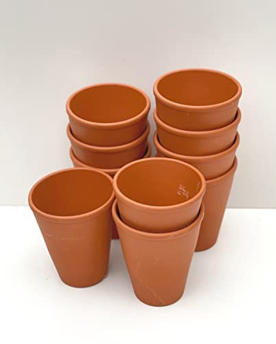 Spang Terracotta Long Tom plant pots 8cm diameter [LT8] (Pack of 10)