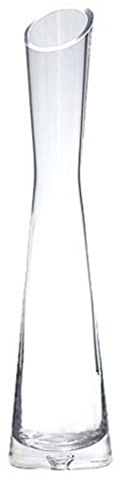 Jarrón de cristal transparente decorativo de 25 cm de altura para decoración del hogar, boda, Navidad