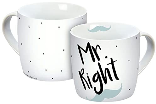 Tasse Mr. Right 300ml | 13106 | Porzellantasse | Porzellan | Hochzeit | Geschenk | Tasse | GEDA | GEDA Labels | Ehemann | Papa | Vatertag | Kaffee