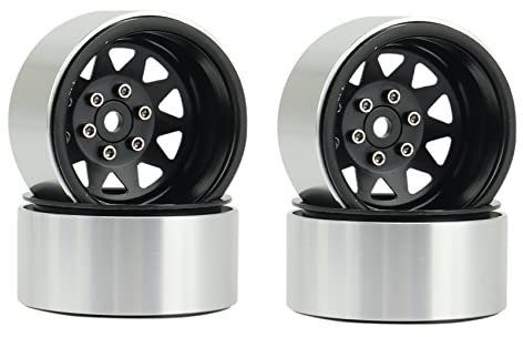 Ocnvlia 4 StüCke Tiefer Teller Wagon 1.9 Metall Beadlock Rad Naben Felge für 1/10 RC Crawler Axial SCX10 90046 TRX4 D90,4