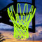 Mr Warm Basketballnetz Outdoor, 2022 Upgrade Glow in the Dark, Allwetter-Anti-Peitschen-Nachtlicht, leuchtendes Basketballnetz, Ersatz-12 Schlaufen (fluoreszierendes Grün)