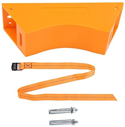 TOPINCN Gasflaschenhalter, Wandhalterung für Kunststoffflaschen Feste Halterung für Gasflaschen Tankhalterung Tankhalterung mit Dehnschraube und Sicherheitsgurt(Orange)