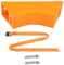 TOPINCN Support de Bouteille de Gaz, Support Mural de Bouteille de Gaz Support Fixe de Bouteille de Gaz Support de Réservoir Support de Réservoir avec Vis D'expansion et Sangle de Sécurité(Orange)