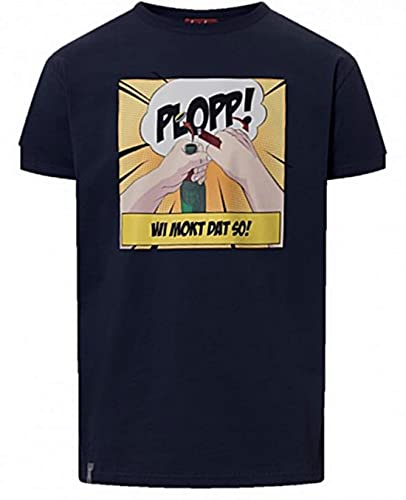 derbe Plopp Herren T-Shirt Comic Dunkelblau Navy Nachhaltig 010 M