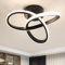 Comely LED Deckenleuchte Moderne, 22W Creative Flower Form LED Deckenlampe, Schwarz LED Deckenbeleuchtung für Wohnzimmer Schlafzimmer Esszimmer Flur Balkon, 4500K Natürliches Licht