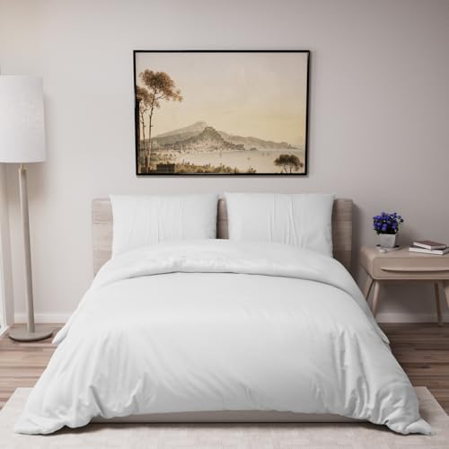 Dreamzie - Bettwäsche Set 240x260 cm mit 2 Kissenbezügen 65x65 cm Weiß - Bettbezug 240x260 Erwachsene aus 100% Mikrofaser - Zertifiziert ohne Chemikalien (Oeko TEX)