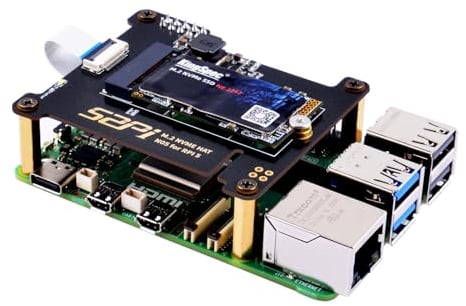 GeeekPi N05 M.2 M-Key NVMe Hat per Raspberry Pi 5, M.2 2242 PCIe a NVMe SSD Shield Pip PCIe Scheda periferica Superiore per Raspberry Pi 5 4 GB/8 GB (Le schede SSD e Pi5 Non Sono Incluse)