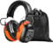 PROHEAR 037 Protector Auditivo Bluetooth 5.3, Cascos Antiruido Bluetooth Recargables, Orejeras con Micrófono, Cascos Insonorizacion para Césped Talleres Carpinteros Soldadura Caza SNR 30dB Naranja
