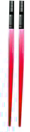 F Fityle Lightsaber Chopsticks Light Up Glowing Chopsticks Party Glow Sticks Chopstick for Holiday Sporting Events Wedding Raves, Red