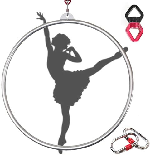 Quixnova Lyra Aerial Hoop, 85/90 cm, professioneller Aerial Lyra Hoop aus Edelstahl, Yoga Hoop, Zirkus-Aerial-Ausrüstung für Zuhause, Fitnessstudio, Vereine,90cm-3.2cm