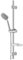Saliscendi doccia regolabile 70 cm con doccetta a 5 tipi di getto e flessibile 150 cm, risparmio idrico 40%