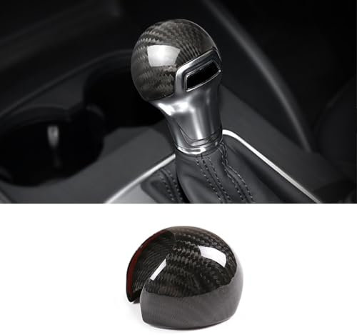 TTCR-II Compatibile con Audi A3 Copertura per Pomello del Cambio in Fibra di Carbonio, L'adesivo per Pomello del Cambio per Audi A3 S3 (2013-2020) Q2 SQ2 (2017-2023)