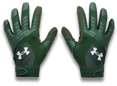 Under Armour Men's Clean Up Baseball Gloves, (301) Forest Green/Forest Green/White, X-Large