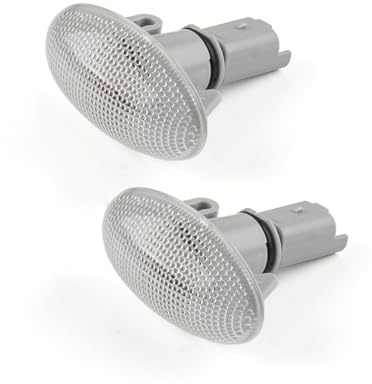 LST 2x Seitenblinker Blinkleuchte weiß links rechts Kompatibel mit Citroen C2 C3 Peugeot 206 307