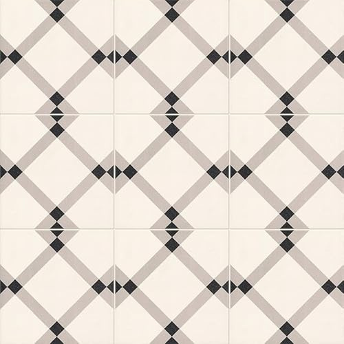 Victorian Banbury 20x20cm Indoor Ceramic Octagon-Effect Wall and Floor Tiles (Box of 25 Tiles)