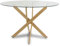 IBERA HOME Mesa Redonda de Cristal Templado de 120 cm para Comedor o Cocina - Elegancia y Estabilidad en Diseño Contemporáneo (Cambria)