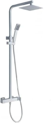 GAYLON IMEX - Columna de ducha Conjunto Monomando Baño Serie Fiyi BDF016 (Blanco Mate)