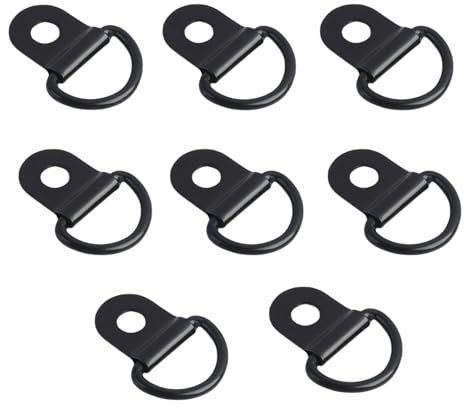 Jecdfs 8pcs Anelli di Fissaggio a D,D Anelli di Fissaggio Anelli di Ancoraggio Ganci Ad Anello,Portata Fino a 200 kg,per Furgoni, Anello A D Furgone,Kayak, Fuoristrada,rimorchi e Camion