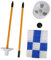 Poner el accesorio de practicar el set de asa de la bandera extraíble con la bandera de la cuadrícula blanca azul, la instalación, el uso al aire libre interior, el material