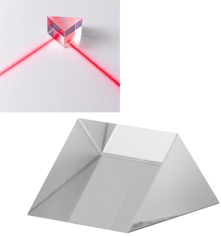 Hapivida Prisma Triangular de Cristal óptico K9 Transparente Triple Prisma para Efectos de fotografía, física, enseñanza, Espectro de luz, Kit de óptica (20 mm)