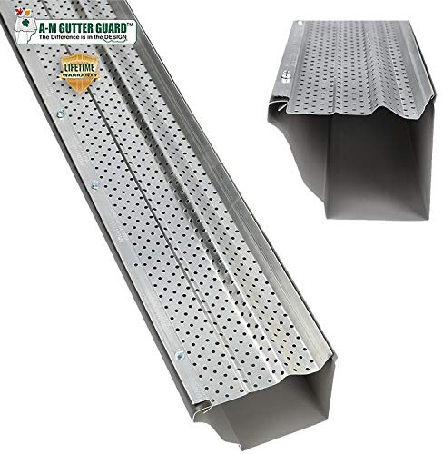 A-M Gutter Guard 5 x 200 Ft Mill Finish Aluminum, Leaf & Debris Protection