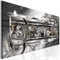 decomonkey Bilder Abstrakt 150x50 cm 1 Teilig Leinwandbilder Bild auf Leinwand Wandbild Kunstdruck Wanddeko Wand Wohnzimmer Wanddekoration Deko Diamant Wasser modern silber grau