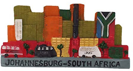 3D-Kühlschrankmagnet, Johannesburg, Südafrika, Souvenir, Dekoration für Zuhause und Küche, Polyresin, Südafrika, Kühlschrankmagnet