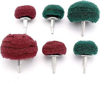 SENRISE - Pulidor abrasivo, rueda de pulido de 50 – 100 mm, almohadilla limpiadora, pulidora, para lijadora, herramienta eléctrica, taladro, de color verde/rojo, 2 unidades, rojo