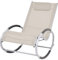 vidaXL Garten Schaukelstuhl Sonnenliege Liegestuhl Gartenstuhl Stuhl Gartenliege Schaukelliege Relaxstuhl Relaxliege Creme Textilene