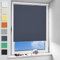 NoCon Verdunklungsrollo Klemmfix ohne Bohren & mit Bohren ● Dunkelblau 95x130cm (BxH) ● Thermorollo Klemmrollo Fensterrollo Sonnenschutz Sichtschutz, Rollos für Fenster und Tür