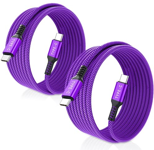 BASESAILOR USB Type C to C 100W Cable 4.5M/2Pack,Power Delivery Fast Charging Charger Cord for MacBook,iPad Pro 10th Air 4 4th 5 5th Mini 6th Generation,Samsung Galaxy S24 S23 Z Flip Fold,A71 A72 A73