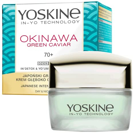 Yoskine Okinawa Grünes Kaviar Tages Nachtcreme 70+ Anti Aging Feuchtigkeitspflege 50ml