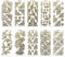 Ideen mit Herz Gravur-Sticker, transparent/gold, 10 Bogen à 10 x 23 cm | Goldene Aufkleber zum Basteln & Dekorieren | Geburtstag, Weihnachten, Rente & mehr (Eck Ornamente)
